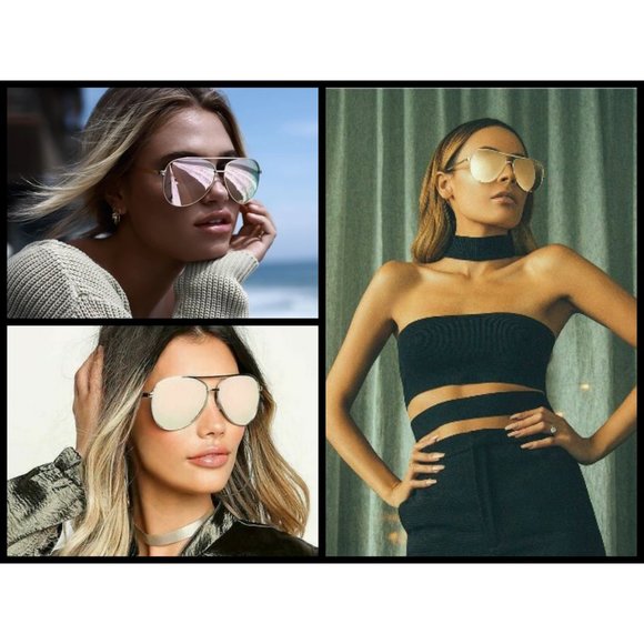 💕QUAY💕 Vivienne Mirror Aviator Sunglasses - Picture 6 of 8